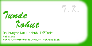 tunde kohut business card